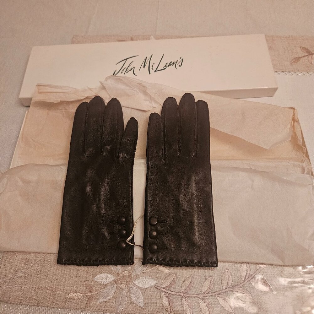 NWT Vintage Brown Leather Driving Gloves